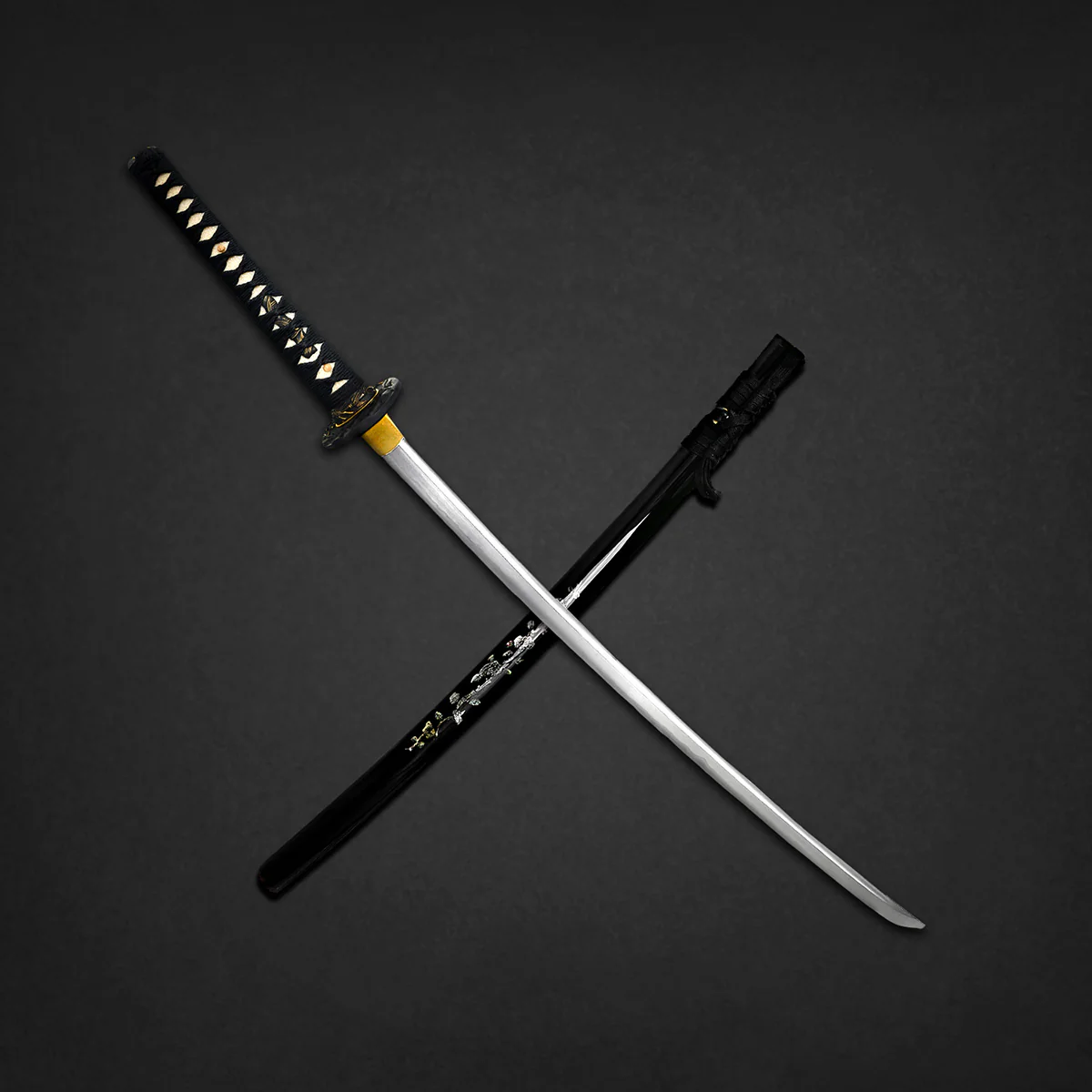 Musha Black "Bamboo & Plum Flower" Katana - Image 2